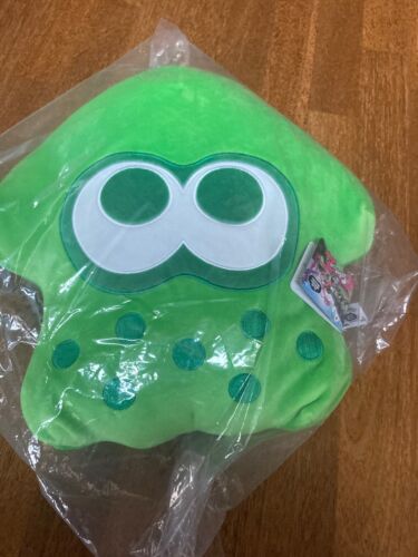 14" Club Mocchi Splatoon 2 Mega Neon Green Squid Plush Tomy (still in packaging)