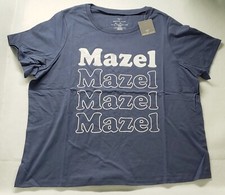 Gray By Grayson Social Women's "Mazel" Hanukkah Short Sleeve T-Shirt Size 2X/New