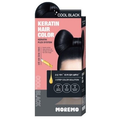MOREMO Keratin Haarfarbe #Cool Black Easy Vivid Color Self Protein Haarfarbe NEU