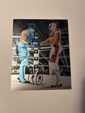 Foto metálica firmada por PENTA El Zero Miedo 8x10 WWE AEW Pentagon Jr Lucha Bros