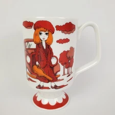 SMUG MUGS Mid-Century Modern 60-70's Bonnie Clyde Mug Royal Crown Arnart Kitty