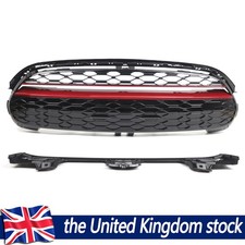 BLACK+RED GP STYLE FRONT BUMPER GRILLE GRILL FOR MINI COOPER F55 F56 F57 2014-21