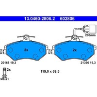 ATE 13.0460-2806.2 Bremsbelagsatz, Scheibenbremse