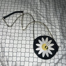 Borsa a tracolla Lulu Guinness Loves Me Not fiore ape polline catena oro
