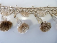 Braid fringe, trimmings - curtains and upholstery - beaded  -clearance