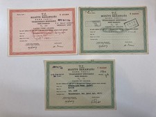 Turkey Savings Bonds Stock Share 1970s Government Bonds 3 Pieces 10-20 Lira