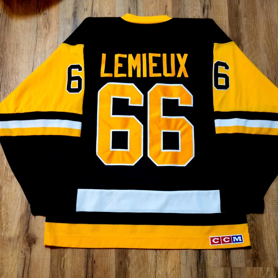 MARIO LEMIEUX Pittsburgh Penguins CCM Heroes of Hockey NHL Jersey Size M Men's - Image 2 of 4