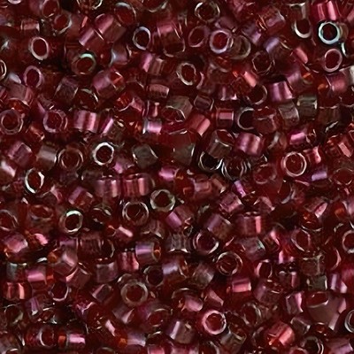 Miyuki Delica Seed Beads 11/0 Gold Luster Trans Red 7.2 Gram DB105