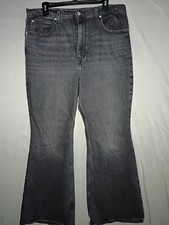 Levi's 70s High Flare Jeans Womens 33 Black Premium Denim