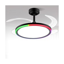 BAYSQUIRREL Slim Retractable Ceiling Fan with Light and APP/Remote Control, 4...