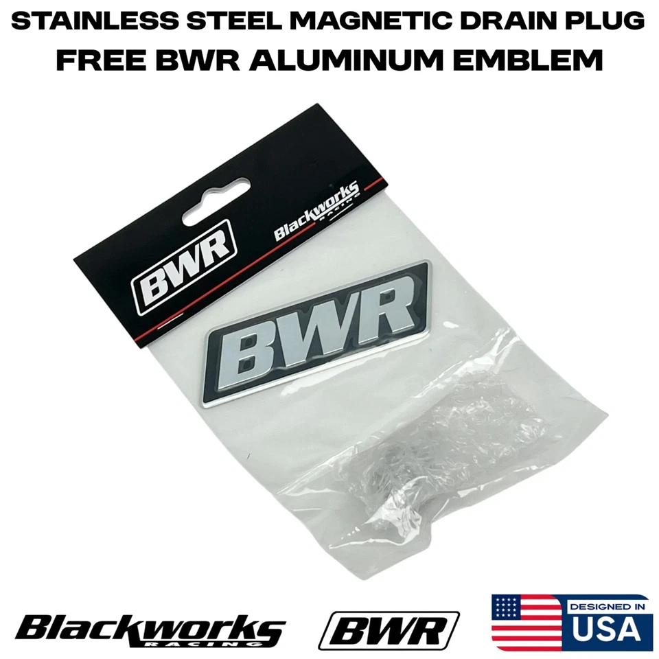 Lavadora de tapón de drenaje de aceite magnético de acero inoxidable Blackworks Racing EE. UU. M12x1,50 Foto 4 de 4