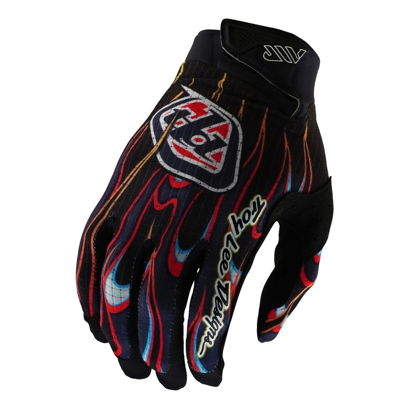 Gants TROY LEE DESIGNS Air Torched Noir Rouge en maille micro-mesh taille M
