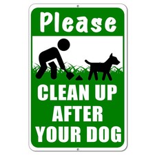 Please Clean Up After Your Dog Aluminum Tin Metal Signs Home D cor 8x12