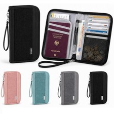 RFID Reiseorganizer Reisepassh&uuml;lle Dokumententasche Kartenf&auml;cher Geldfach Zipper