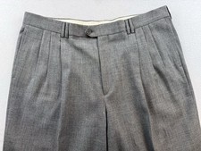 Valentino Pleated Gray Wool Dress Pants Men’s Size 40 NWT unfinished Hem Italy