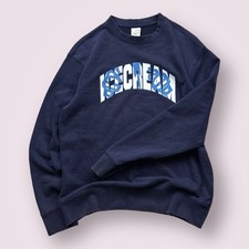 Vintage Men  s BBC Billionaire Boys Club Icecream Spellout Sweatshirt Sz M Blue