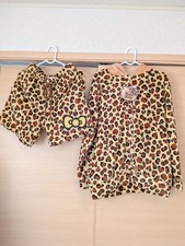 Sanrio Hello Kitty Zip Hoodie Pajama Set M Leopard Print Sunburn NWT
