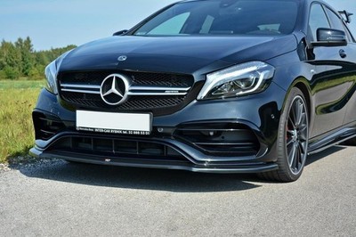 Maxton Design Frontlippe V.1 passend für Mercedes A W176 AMG FL schwarz Hochglan