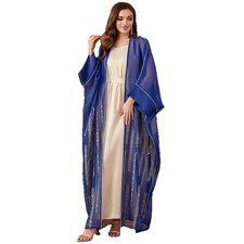 Muslim Women Open Abaya Cardigan Long Robes Sets 2 Piece Kaftan Turkey Dubai New