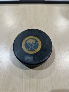 Vintage 1970’s Buffalo Sabres Art Ross Converse Game Hockey Puck.