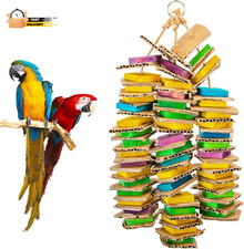 Parrot Toys for Medium Birds, Parrot Chewing Cardboard Toys Natural W