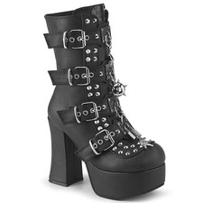 Pleaser Demonia Charade-118 Platform Ankle Boots With Buckles