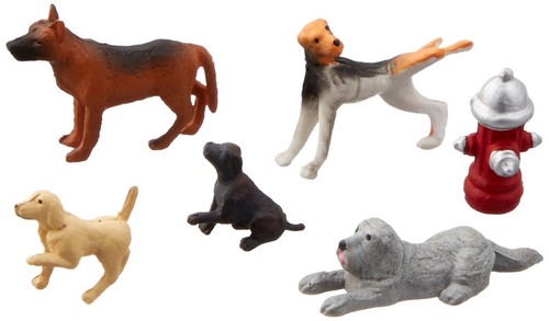 Bachmann Trains 33158 FIGURES - DOGS with FIRE HYDRANT (6pcs/p (Importación USA) | Zustand: Nuevo