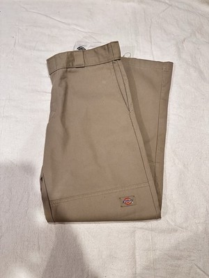 Dickies Loose Double Knee  Fit Work Pants Beige 28x30 Polyester Cotton