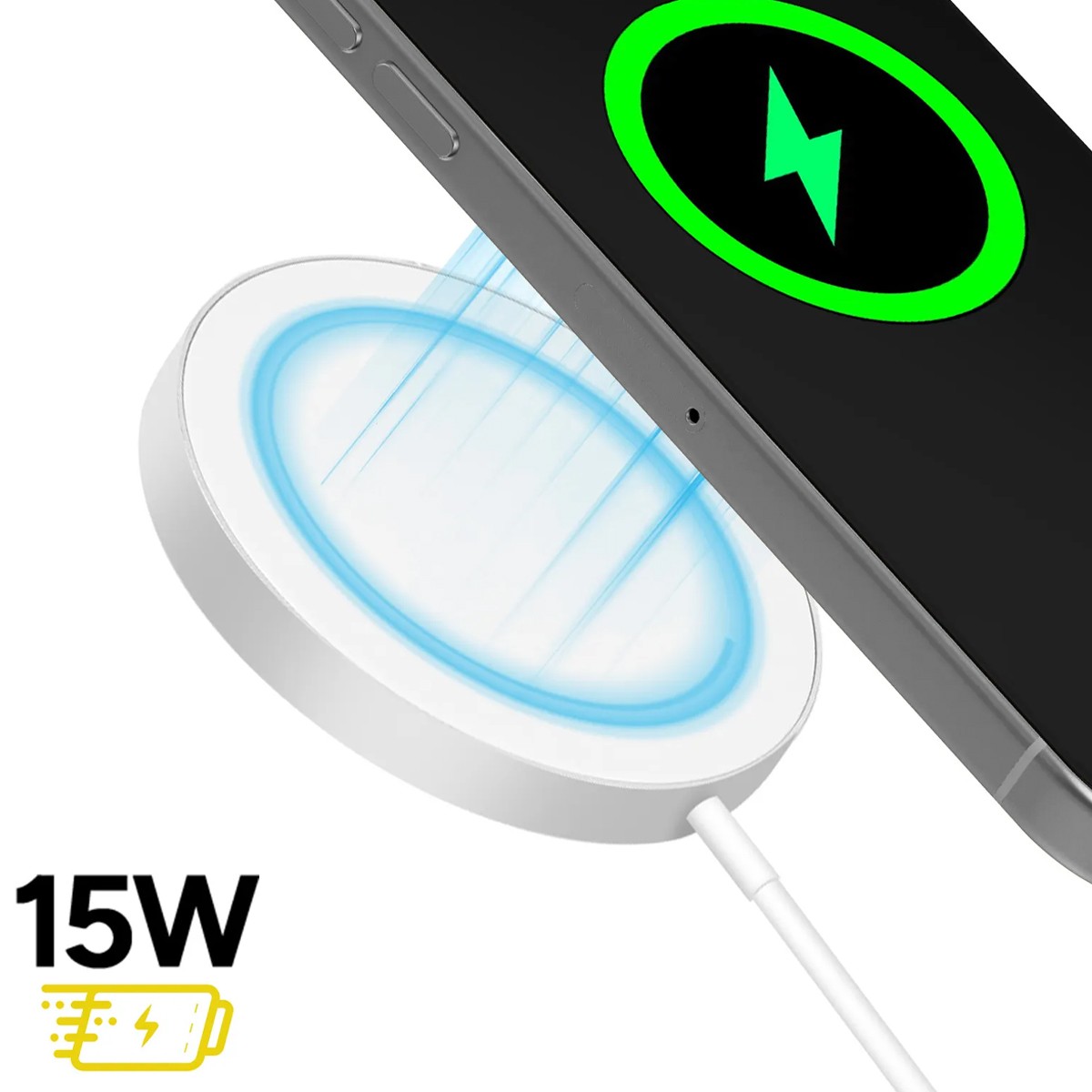 Caricatore magnetico sans fil Mayaxess : l'accessoire 15W indispensable pour iPhone 15 Pro Max