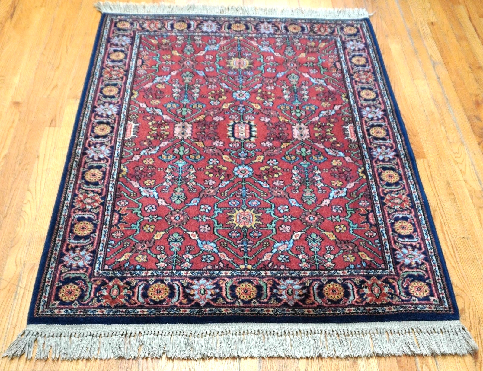 Authentic Karastan 4'3" x 6' Serapii # 700- 729 Wool Pile American Rug Excellent