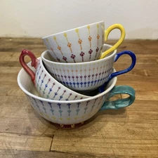 Anthropologie Tea Time, Cute 4 Piece Measuring Cup Set