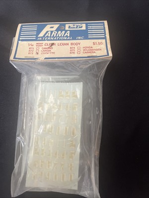 Parma International 1/32 Clear Lexan Bodies #873 Corvette New Vintage Unopened