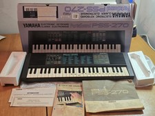VTG Yamaha PSS-270 PortaSound FM Synthesizer Keyboard CIB In Box Manuals Tested