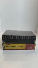 OfficeMax Slim Jewel Cases 50 Pack New Sealed CD DVD Storage Black