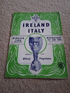 Northern Ireland V Italy World Cup Qualifier 1958