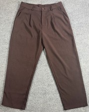 Cider Pants Brown Wide Leg High Rise Pleated Dress Slacks Size Large