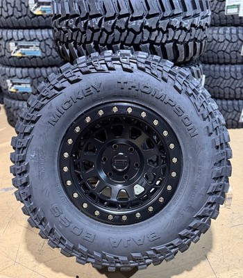 17x9 Black Rhino Primm Wheels 35'' Baja Boss MT Tires 6X5.5 Chevy Suburban Tahoe