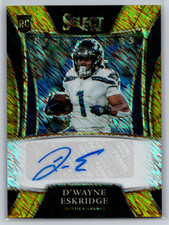 Dee D Wayne Eskridge 2021 Panini Select Gold Prizm Rookie Auto /10 SSP-DWE