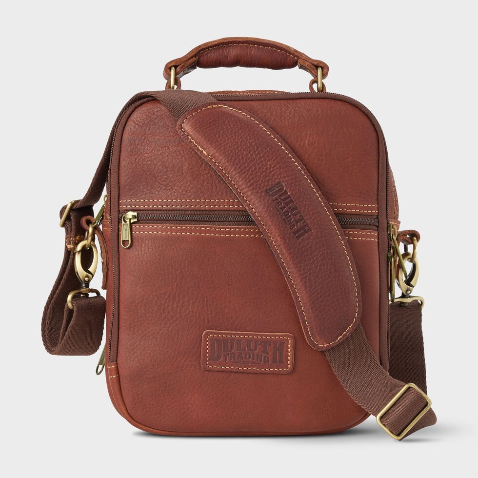Duluthtrading Lifetime Leather Travel Bag (Color: Brown)