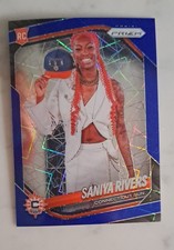 2025 Panini Prizm WNBA - Rookie Variation Saniya Rivers #150 Blue Velocity Prizm