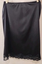 Bestform 4132 Half Slip Large Black Nylon Lace Vintage Lingerie