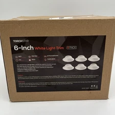 TORCHSTAR 6" Recessed Can Light Trim White Iron Ring Lot of 10 New Unused