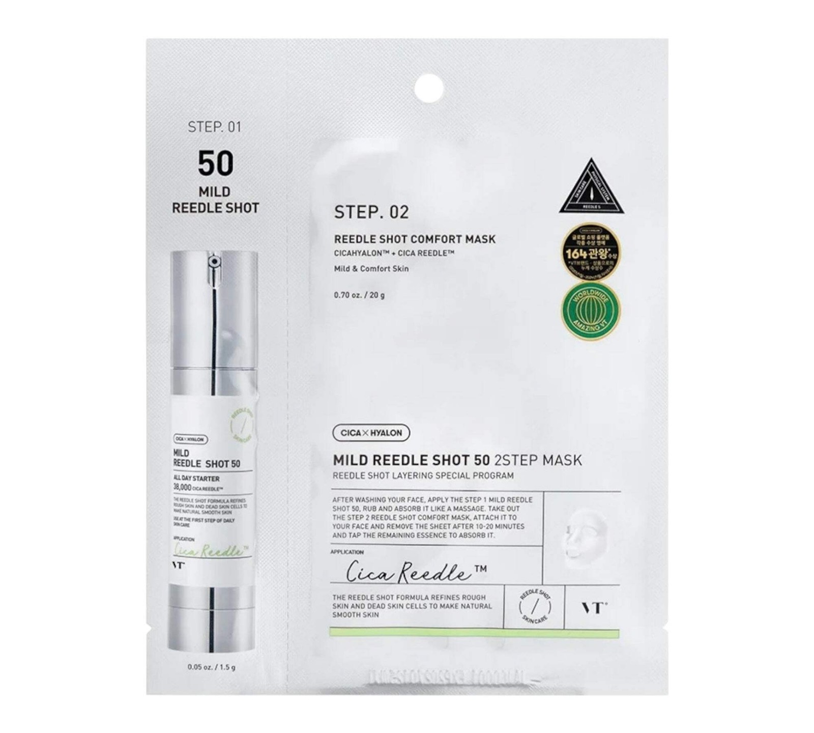Trattamento 2 Step Effetto Microneedling | VT Cosmetics Reedle Mask