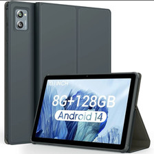 Folio Case for WDYQJE Android Tablet 10.1" Black Silicone Stand Magnetic