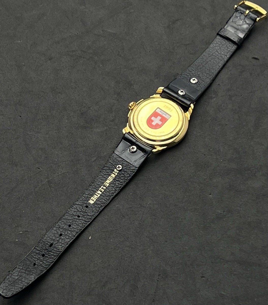 Vintage MICHEL JORDI Geneve Women's 35mm Quartz Watch Date Gold