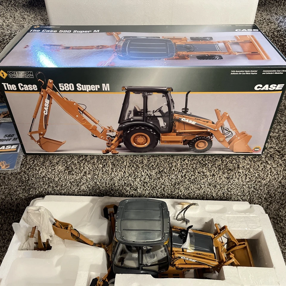 1/16 Case 580 Super M Backhoe Precision Construction Series #1 NEW! - Image 3 of 4