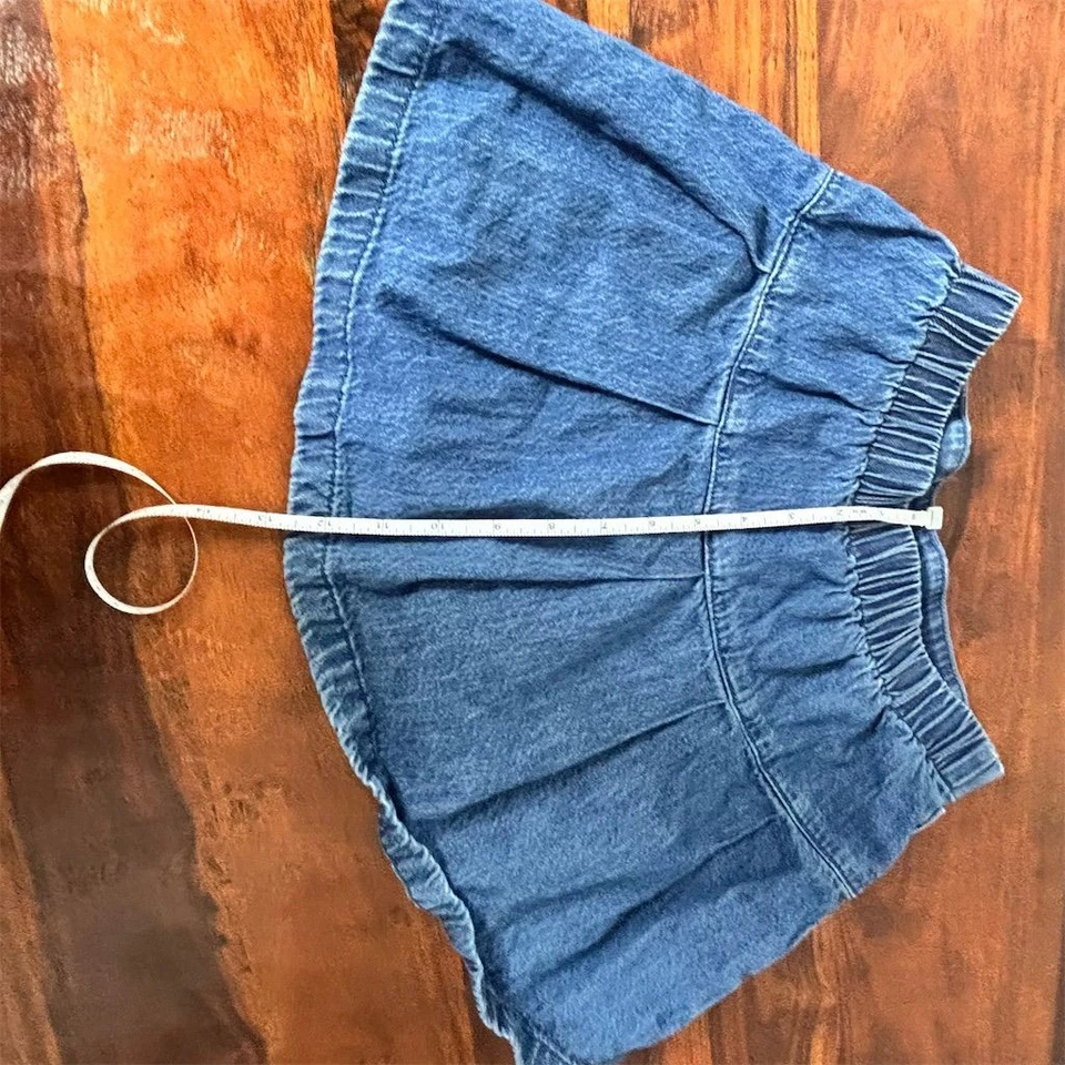Abercrombie Kids Girls' Flare Denim Skirt Blue Size 10-12 Casual - Image 3 of 4