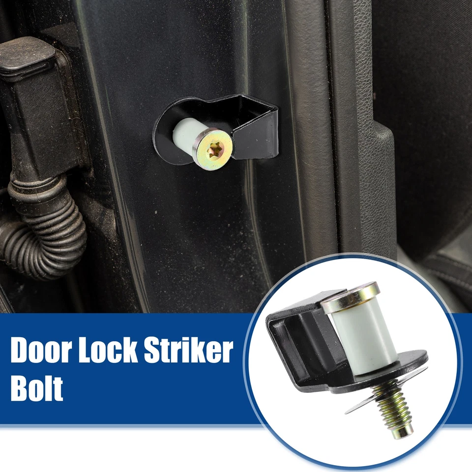 Conjunto de perno golpeador de cerradura de puerta 2 piezas apto para Ford F-150 F-250 F-350 1984-1996 Foto 2 de 4