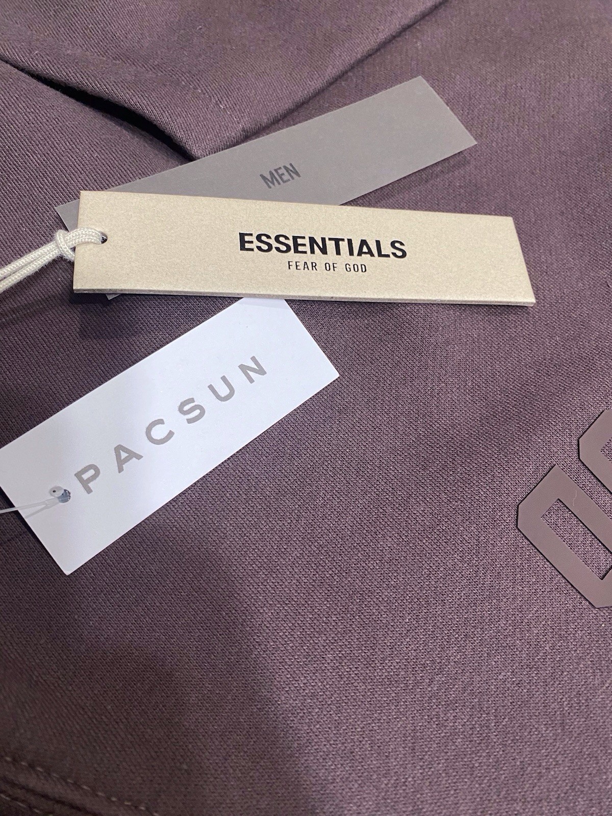 Fear of God Essentials Plum Hoodie Size XS store tags and bag included  thumbnail 5