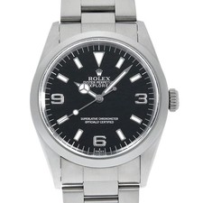ROLEX Explorer I 14270 black A Number second hand mens